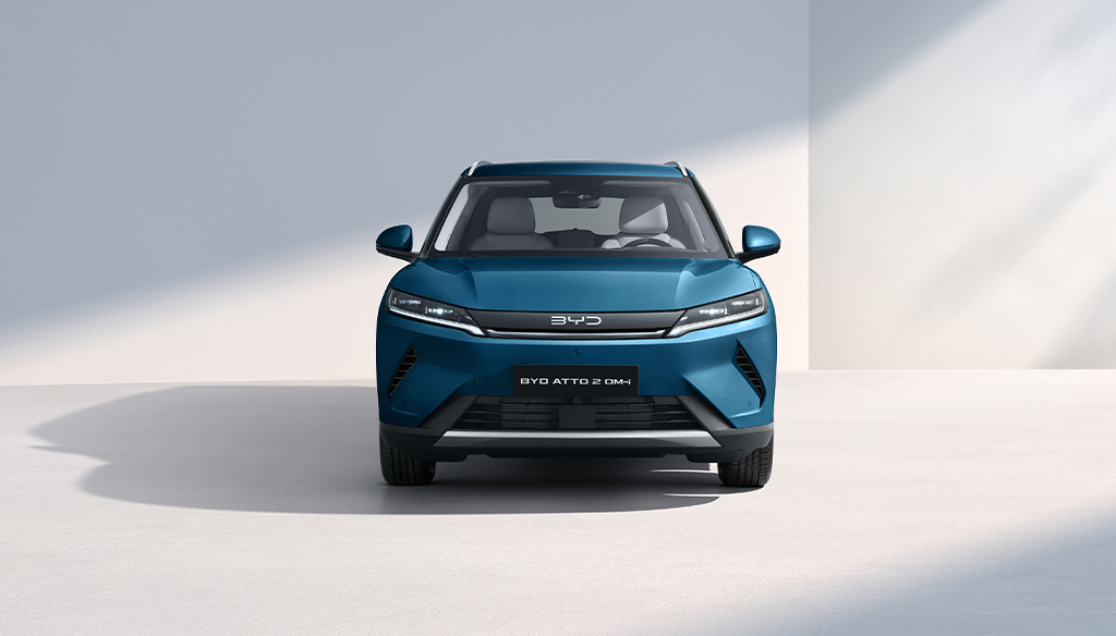 BYD ATTO2 DM-i -Vooraanzicht - Midnight Blue