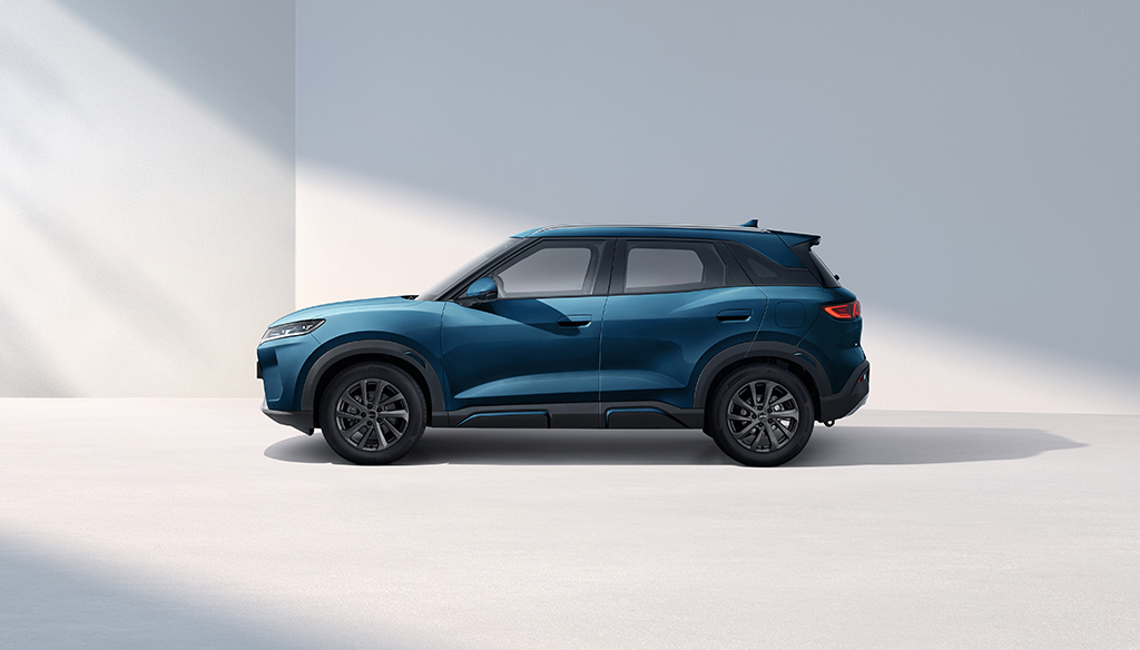 BYD ATTO2 DM-i -Zijaanzicht - Midnight Blue