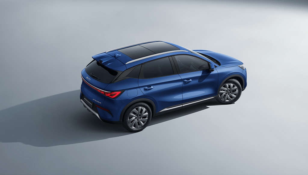 BYD ATTO 3 EVO - Iris Blue - Bovenaanzicht - bij Louwman BYD